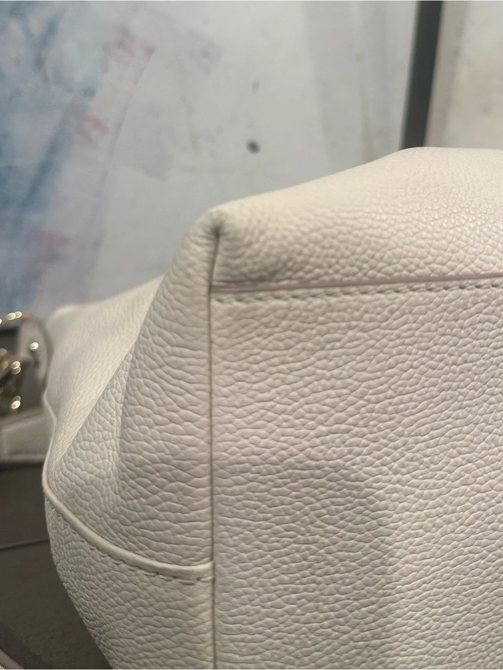 Kate spade New York Saffiano Leather Crossbody Shoulder Hobo Bag Cream Color